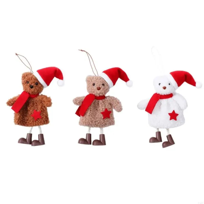 Lovely Santa Hat Bear Christmas Ornament Tree Decoration