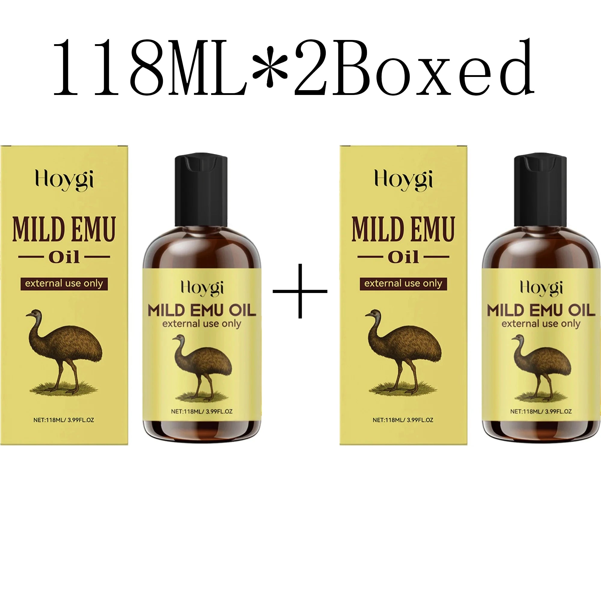 Moisturizing Anti-wrinkle Emu Oil Anti-aging Smoothing Fine Lines Intense Moisturizing For Skin And Hair Anti-dryness Firming Zpaxo 118ML X 2Boxed