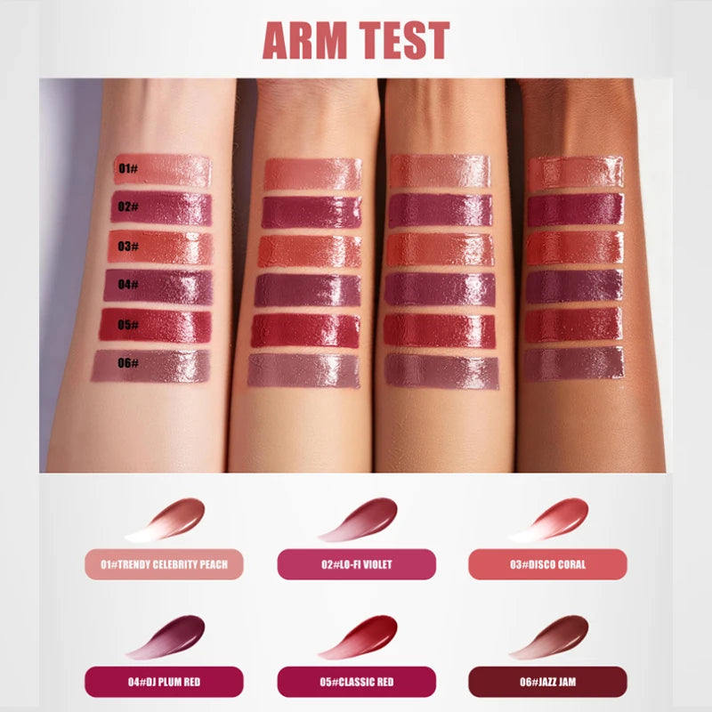 High Pigment Lip Gloss – Hydrating Plumping Glaze Lipstick Lip Gloss Zpaxo