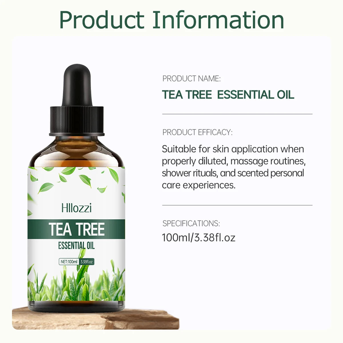 TEA TREE ESSENTIAL OIL A High-Quality Moisturizing Nourishing Massage Oil With A Refreshing Scent, Suitable For All Skin Types Zpaxo