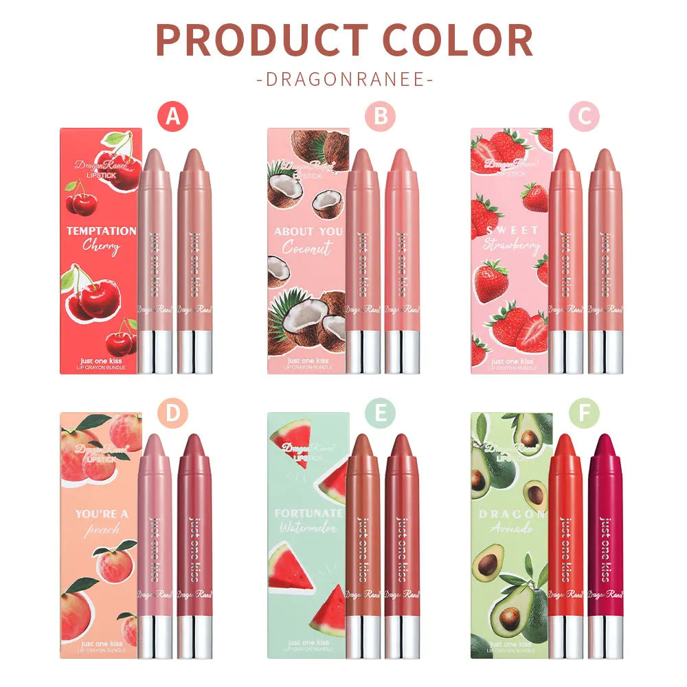 Two Lipstick Sets in a Box, with a Water-Glossy Mirror Finish, Long-Lasting Moisturizing Effect, Non-Fading, Enhances Complexion, and Has a Long-Lasting Makeup Effect Zpaxo