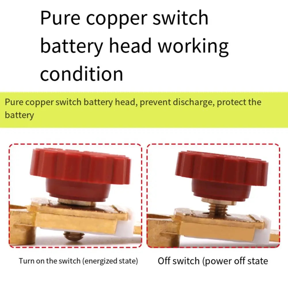 10/17mm Car Battery Disconnect Switch Battery Cut-off Quick Cut-off Car Battery Terminal Isolator Durable Zpaxo