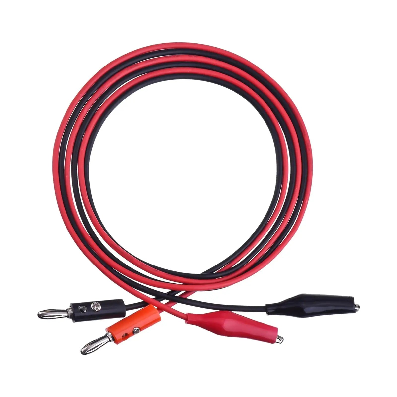 2Pcs Alligator to Banana Plug 1M Electric Banana to Alligator Clips 4mm for Multimeter Stackable Banana Plug to Alligator Clip Zpaxo