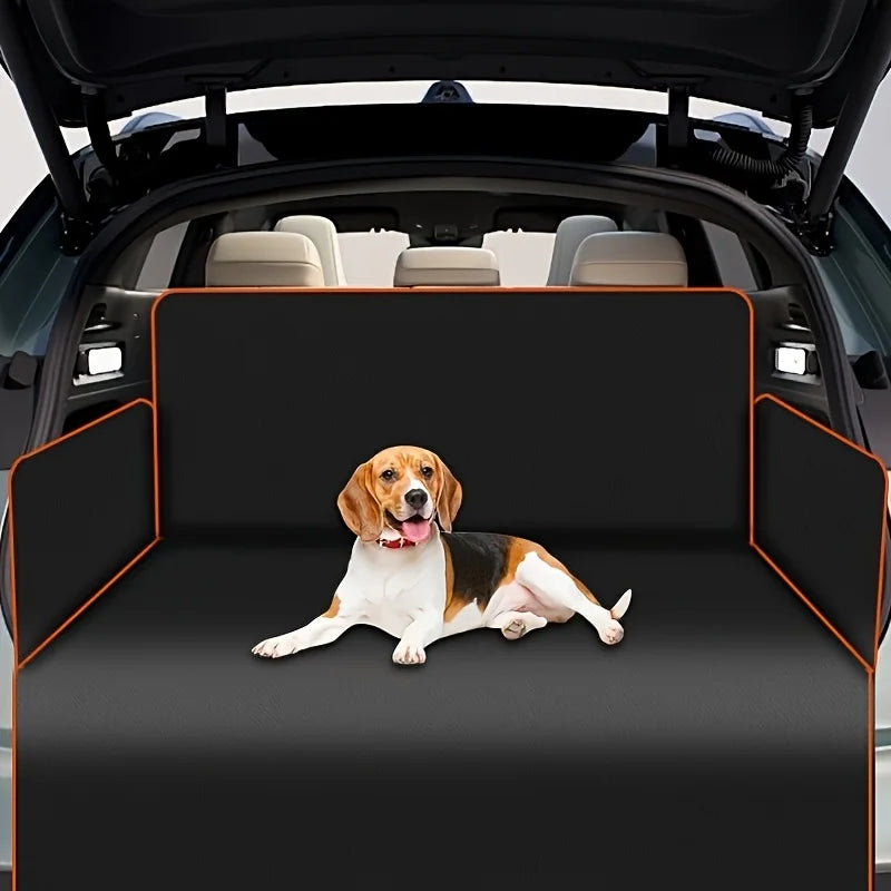 Durable Black Car Cargo Liner Pet Seat Cover Expandable Travel