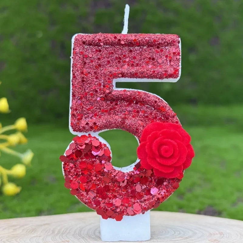 Digital Birthday & Rose Cake Candles – Party & Wedding Decor Cake Decoration Candles Zpaxo 5