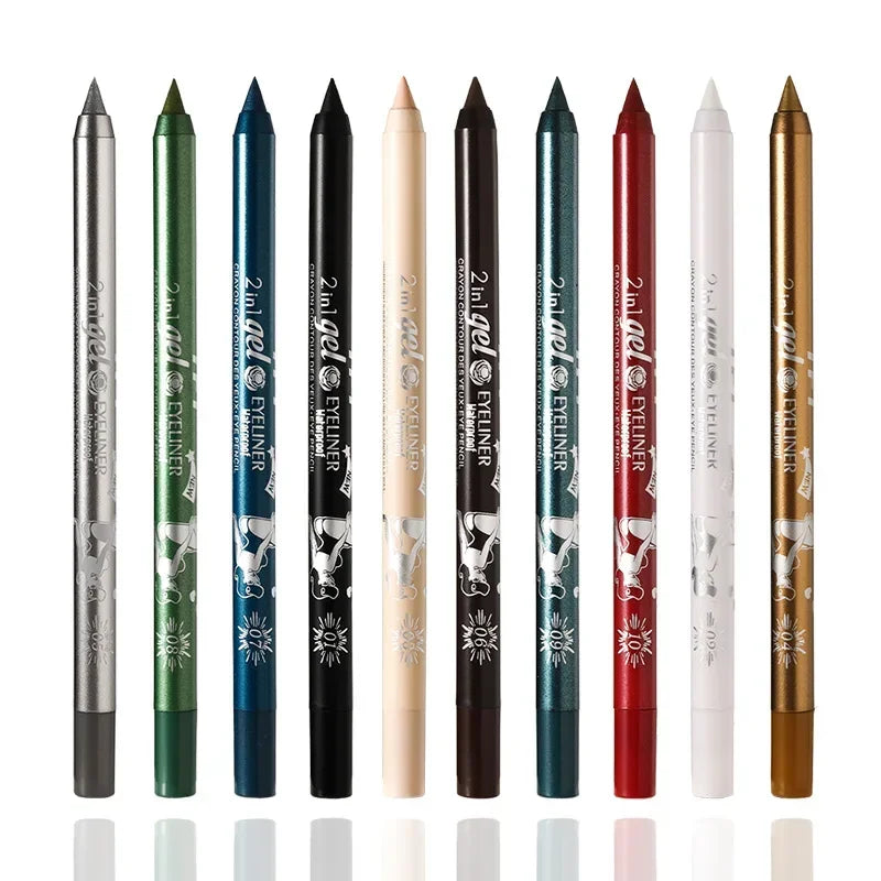 Quick-drying Eyeliner Waterproof Liquid Gel Pen Colourful Pigment