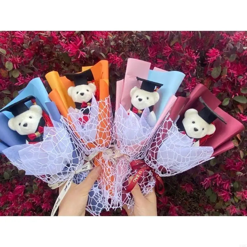 Graduation Flower Bouquets with Toy Bear Bouquets for Student Teacher Graduation Zpaxo