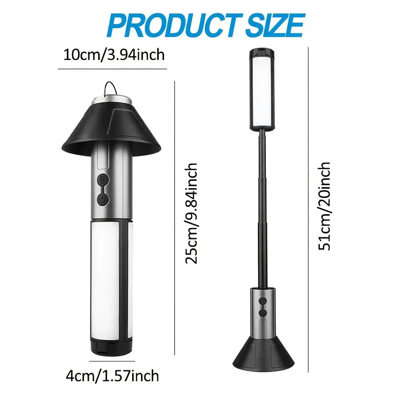 LED Camping Lantern & Flashlight – Rechargeable Telescopic Zoom Camping Lantern Flashlight Zpaxo