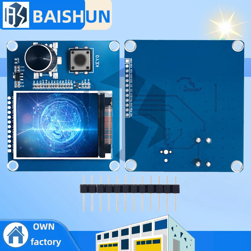 2.0 Inch ST7789 SPI TFT LCD Display Module with EC11 Rotary Encoder, Compatible with Arduino Interactive Projects Zpaxo Default Title