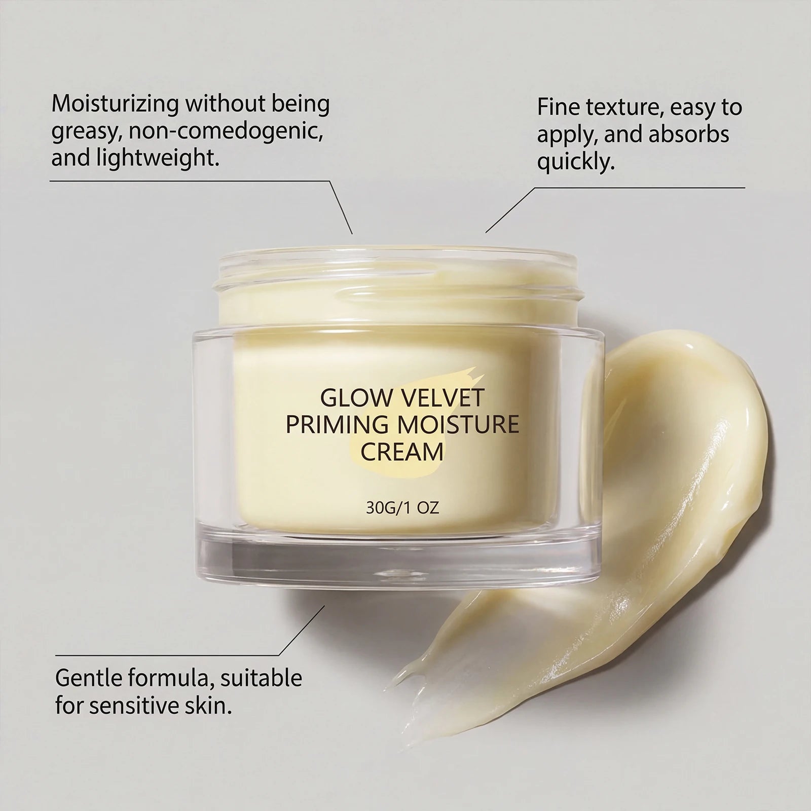 2 in 1 Primer Moisturizer Makeup Primer Deep Hydrating Non Greasy Long Lasting Flawless Base Smoothing Fine Lines 30g Zpaxo