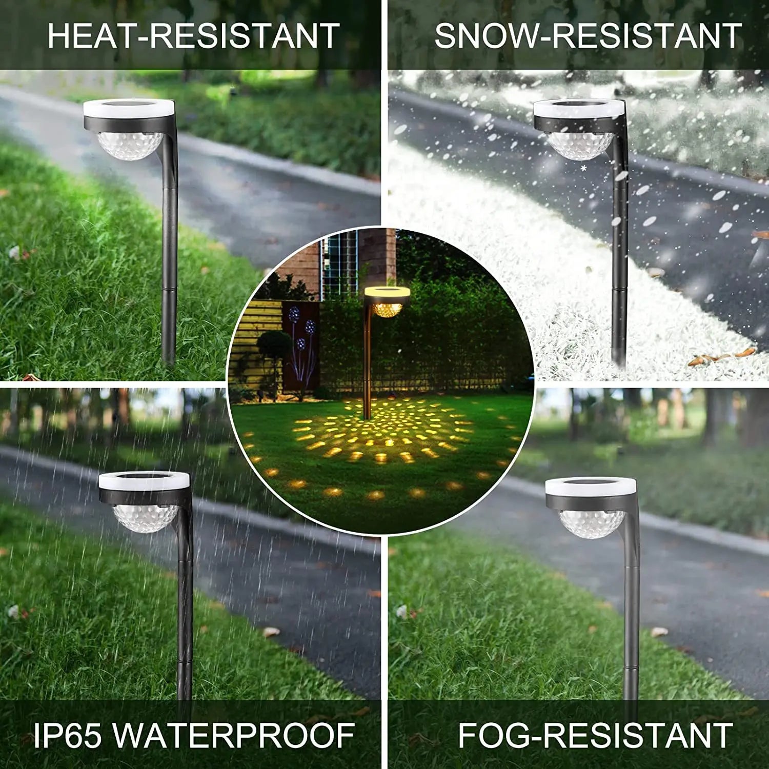 Solar Lawn Lights Garden Yard Decoration Underground Warm White Lamp Zpaxo