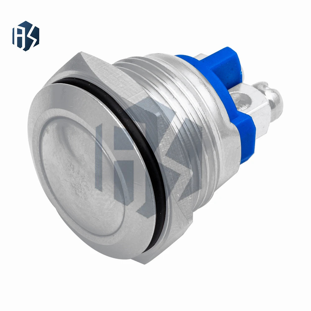 16mm metal push button waterproof nickel plated brass button switch press button reset 1NO high round momentary 16GT.F.L Zpaxo