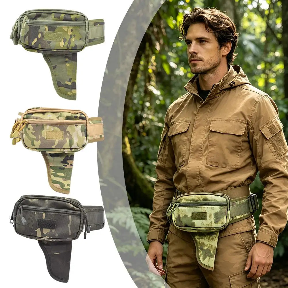 Concealed Handgun Holsters Tactical Waist Bag Nylon Waterproof Multi Pocket EDC Utility Belt Pouch for CS Hunting Zpaxo