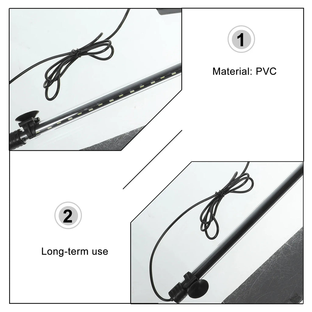 Aquarium LED Lighting Lamp Fish Tank Light Pure White Brightness