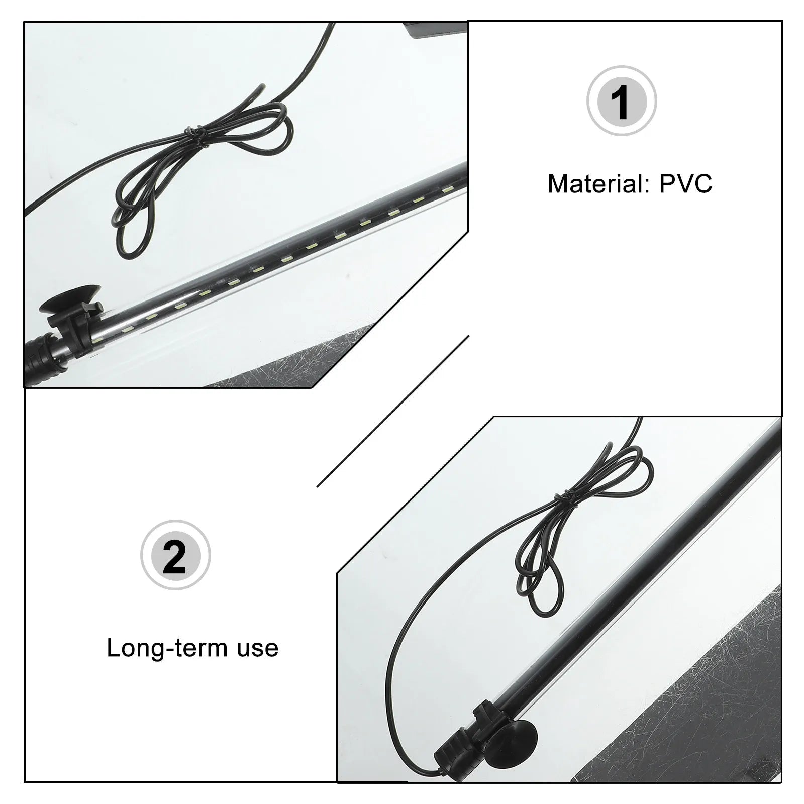 Aquarium LED Lighting Lamp Fish Tank Light Pure White Brightness