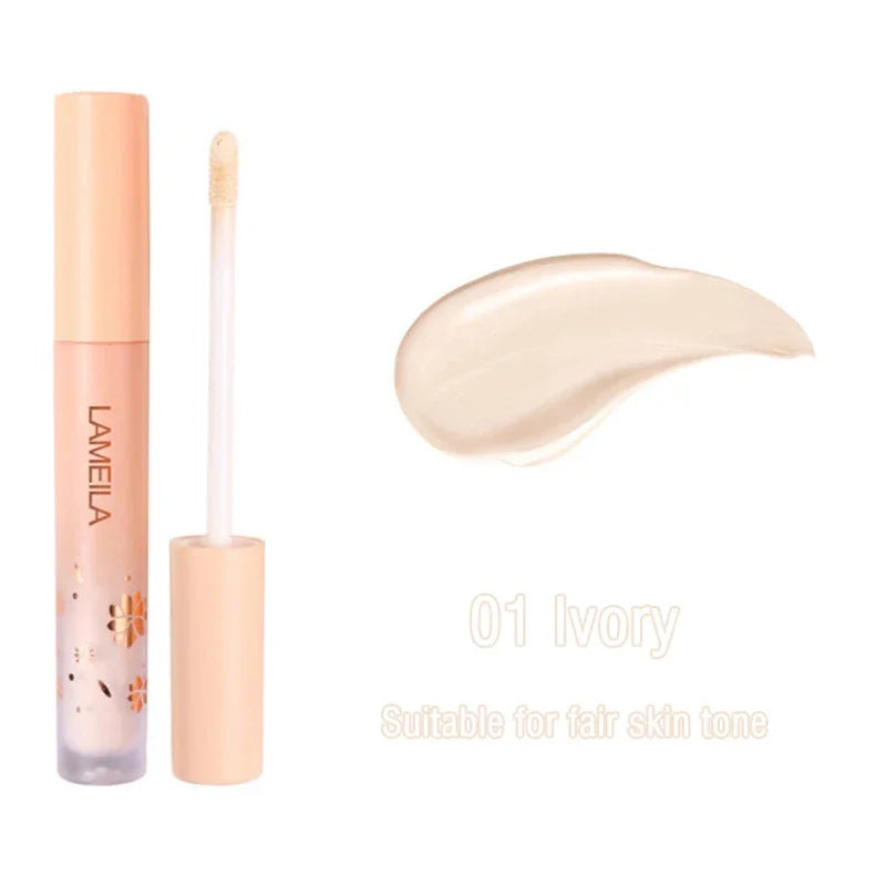 Eyes Face Concealer Liquid Cover Dark Circles Acne Natural Make up Effect Anti cernes Base Foundation Cream Cosmetics Zpaxo 01 Ivory