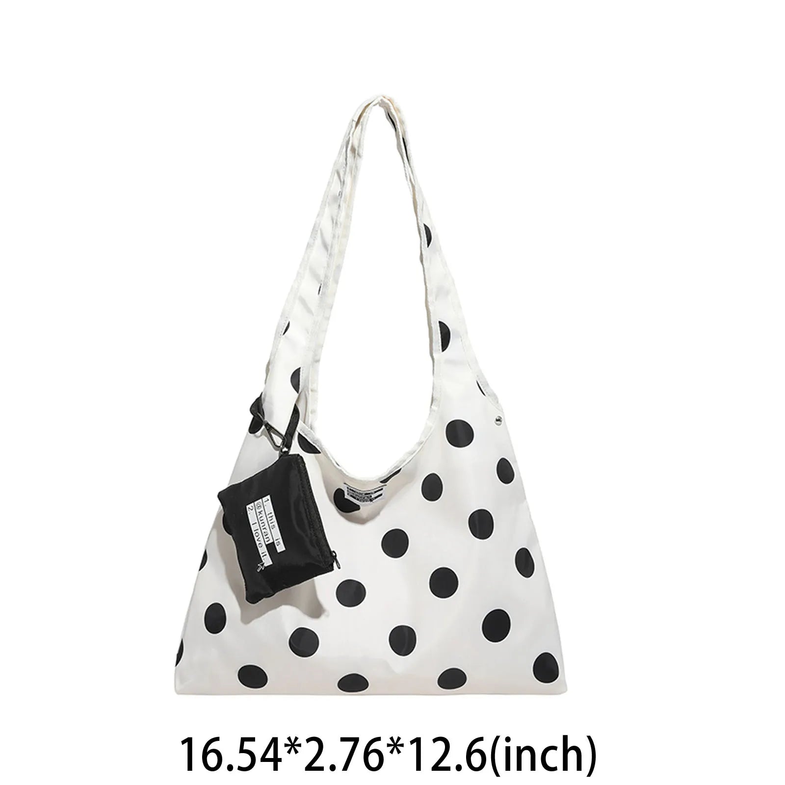 Women Girls Polka Dot Canvas Fashion Shoulder Handbag Vintage Zpaxo