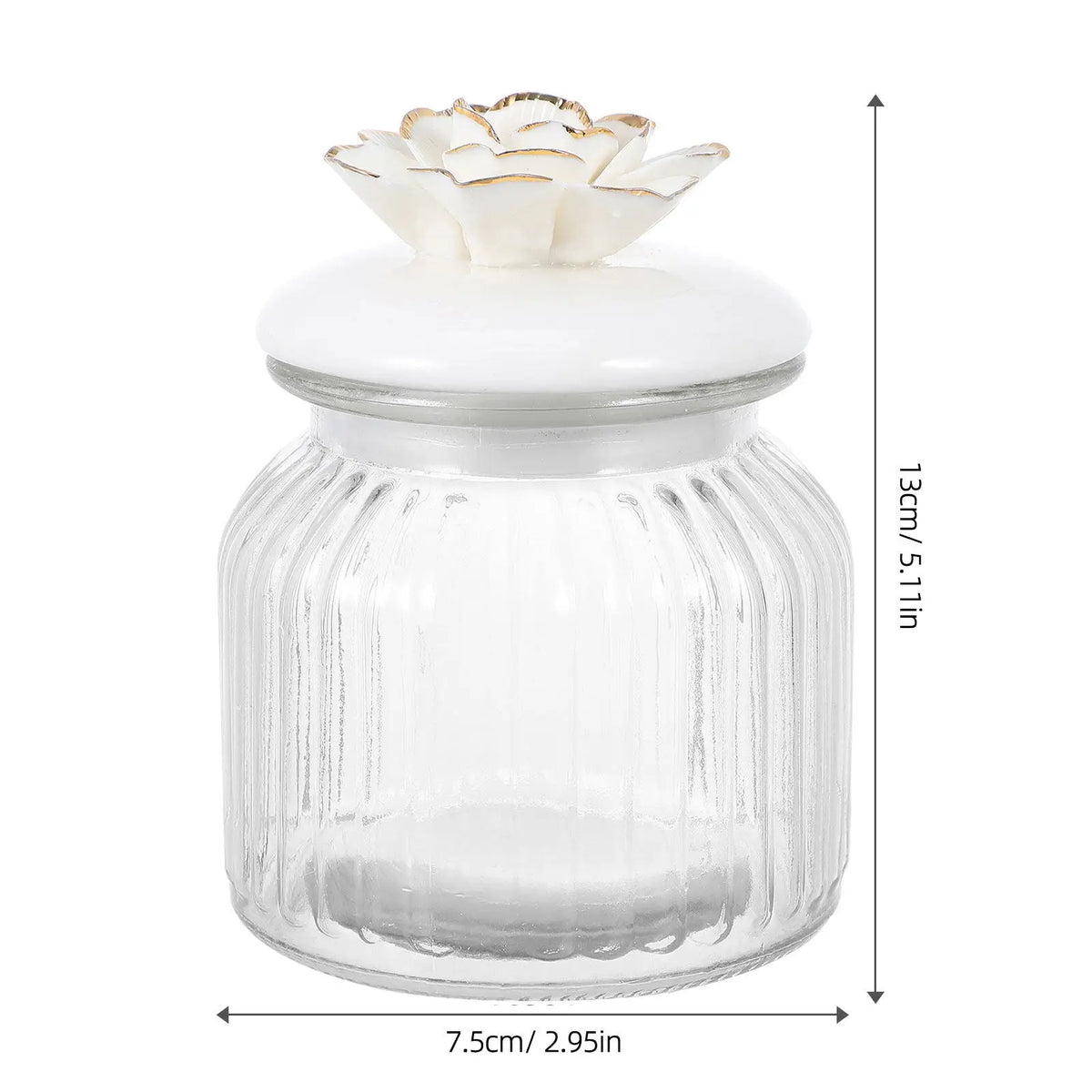 Clear Glass Food Storage Jar Ceramic Lid Transparent Sealed Kitchen Zpaxo Transparent