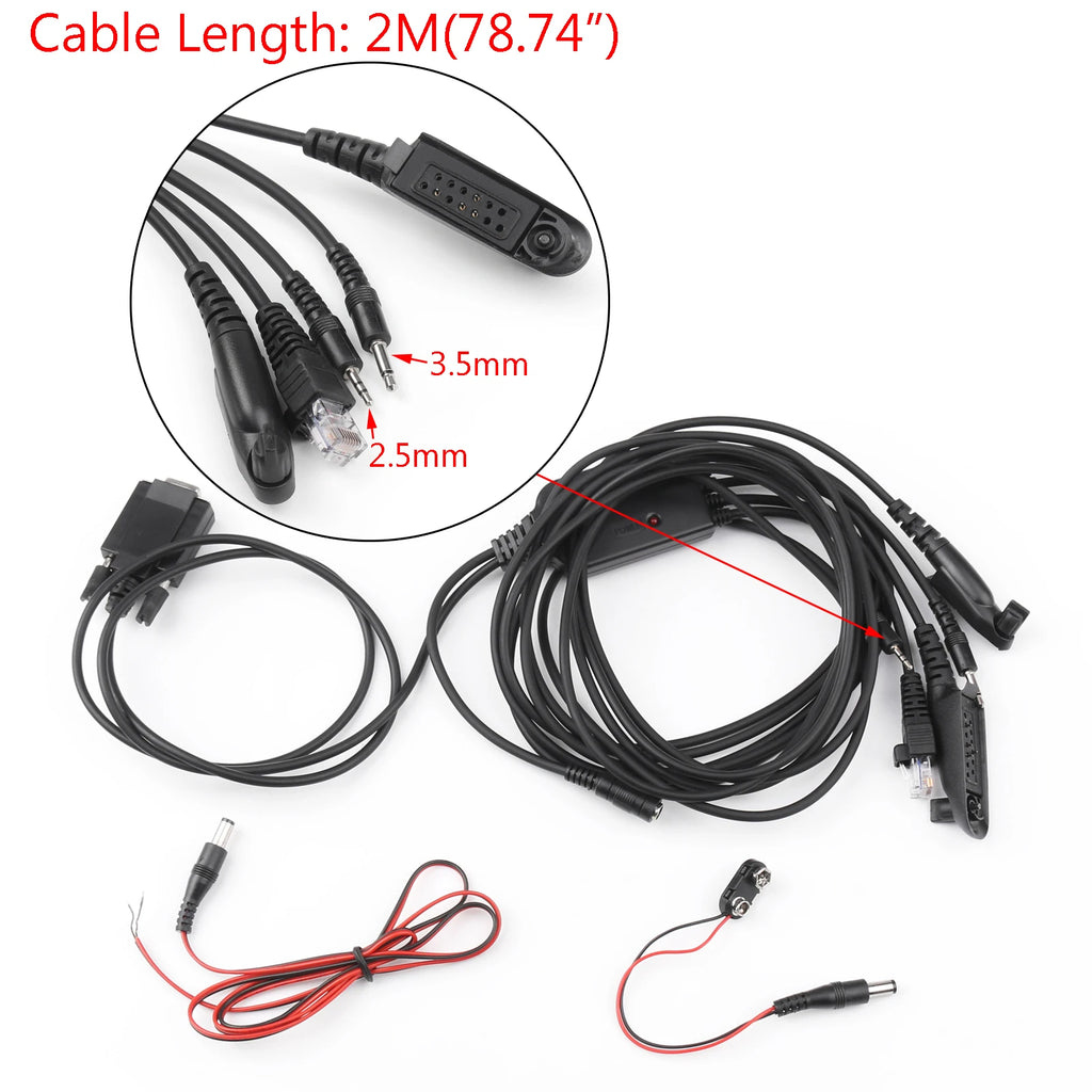 5-IN-1 USB Programming Cable Motorola CM140 GM338 GM340 GM360 CP150