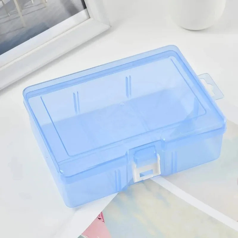 Transparent Plastic Storage Box Multi-use Organizer Jewelry Hardware