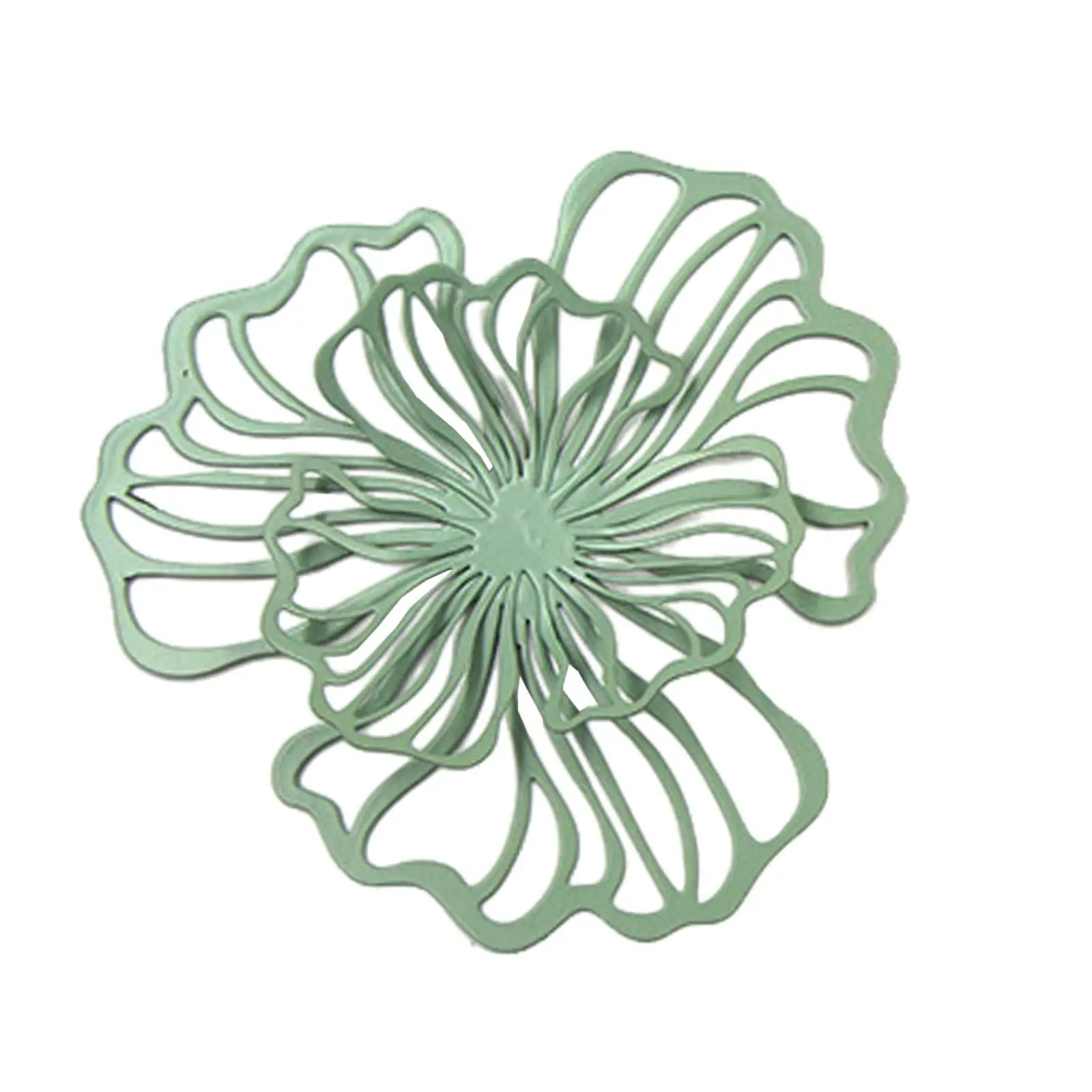 Metal Flower Wall Art Decor – Iron Floral Wall Hanging Metal Wall Art Zpaxo Green Small