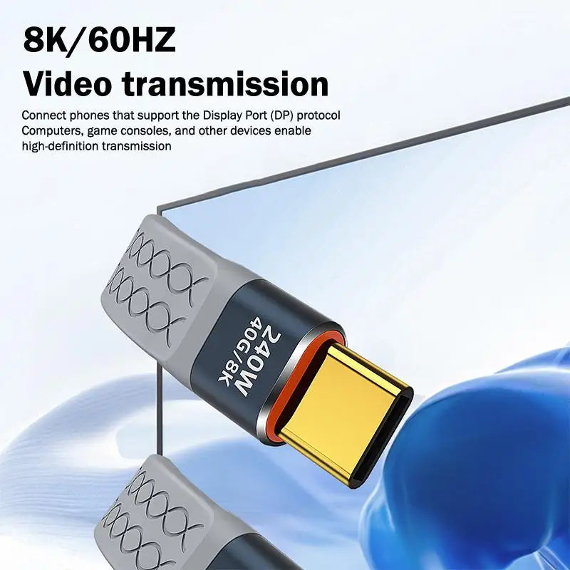USB4 Cable 240W PD 40Gbps 8K – Thunderbolt 4/3 Type-C