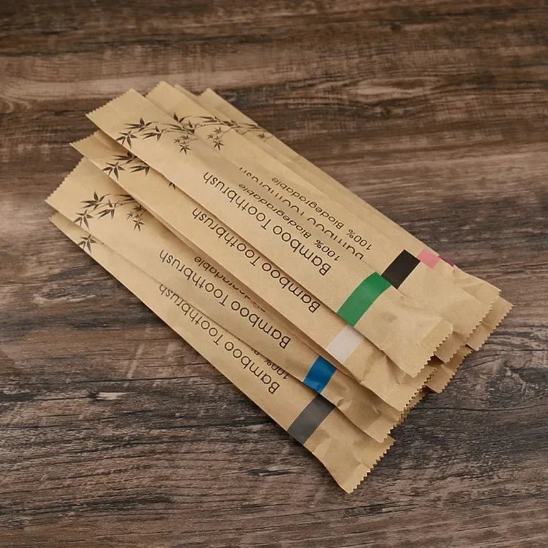 10-Pack Eco-Friendly Bamboo Toothbrushes – Soft Bristles
