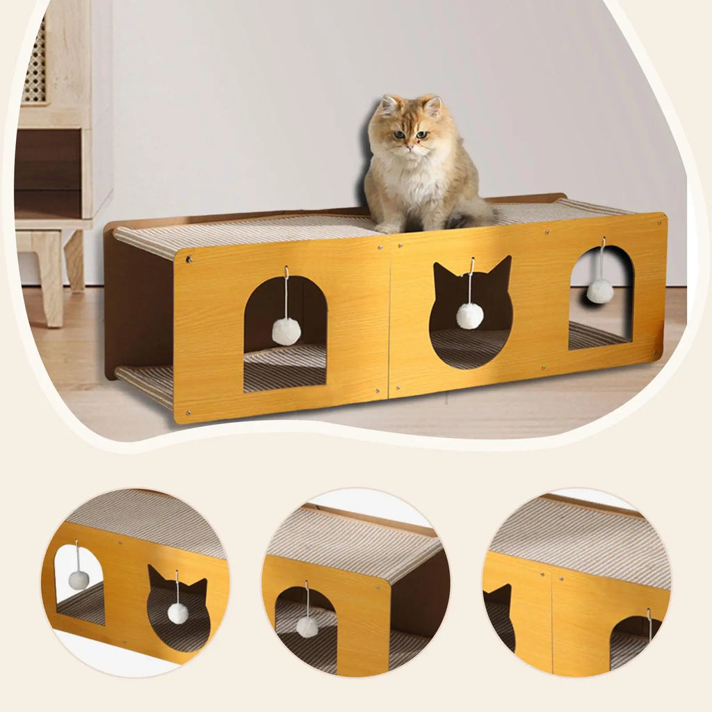 Cat Scratcher Tunnel Scratching Rest Play Grinding Claws Scratch Zpaxo