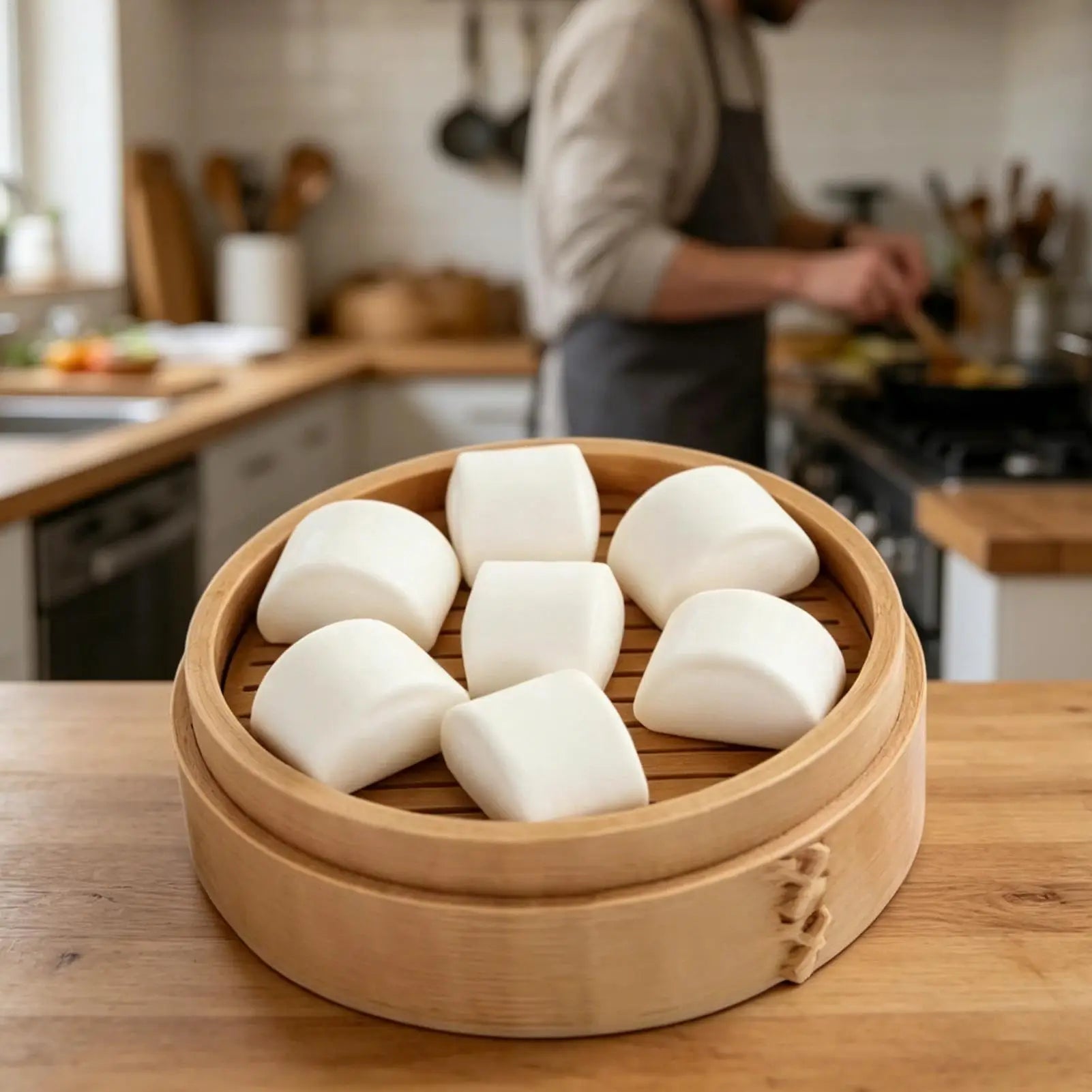 3D Realistic Steamed Bun Fridge Magnets Creative Food Shape Magnetic