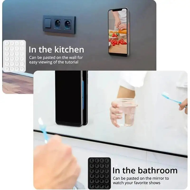 Suction Phone Holder Cup Stand Square Silicone Single-sided Anti-slip