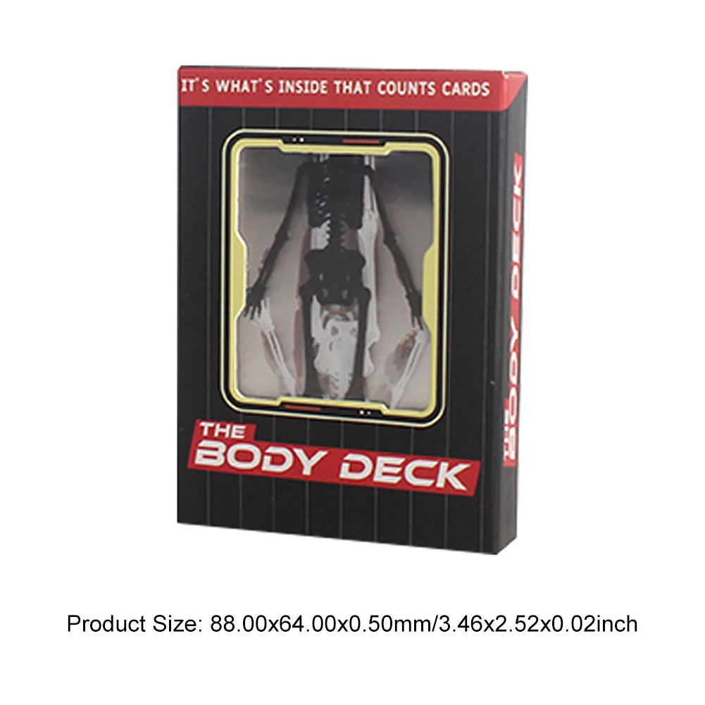 3D Image Educational Cards Reusable Body Transparent Playing Wear