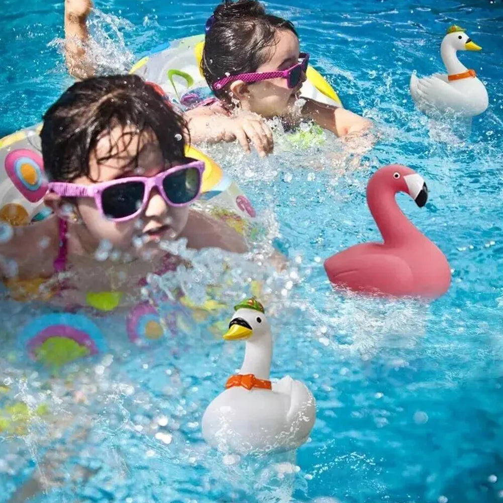 Solar Flamingo Chlorine Floater Glow Dark Floating Water Cleaner