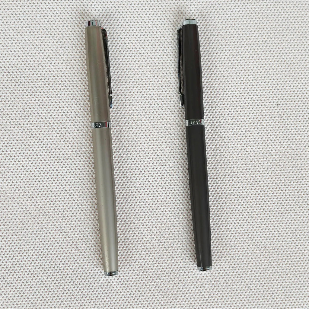 Old Stock Yongsheng 833 Fountain Pen Short Metal Pocket Practice Pen For Elementary School Students Stationery Zpaxo