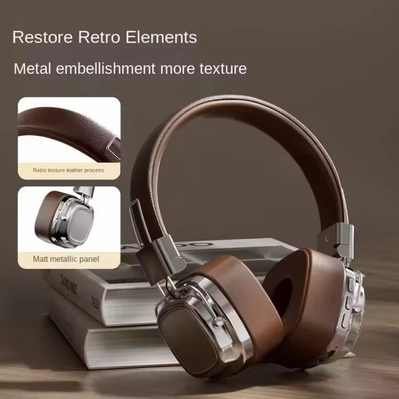 2025 New 5.3 Foldable Wireless Bluetooth Headsets Headset Gamer Choice Retro Over Ear Headphones DJ Stereo Sounds Bluetooth Zpaxo
