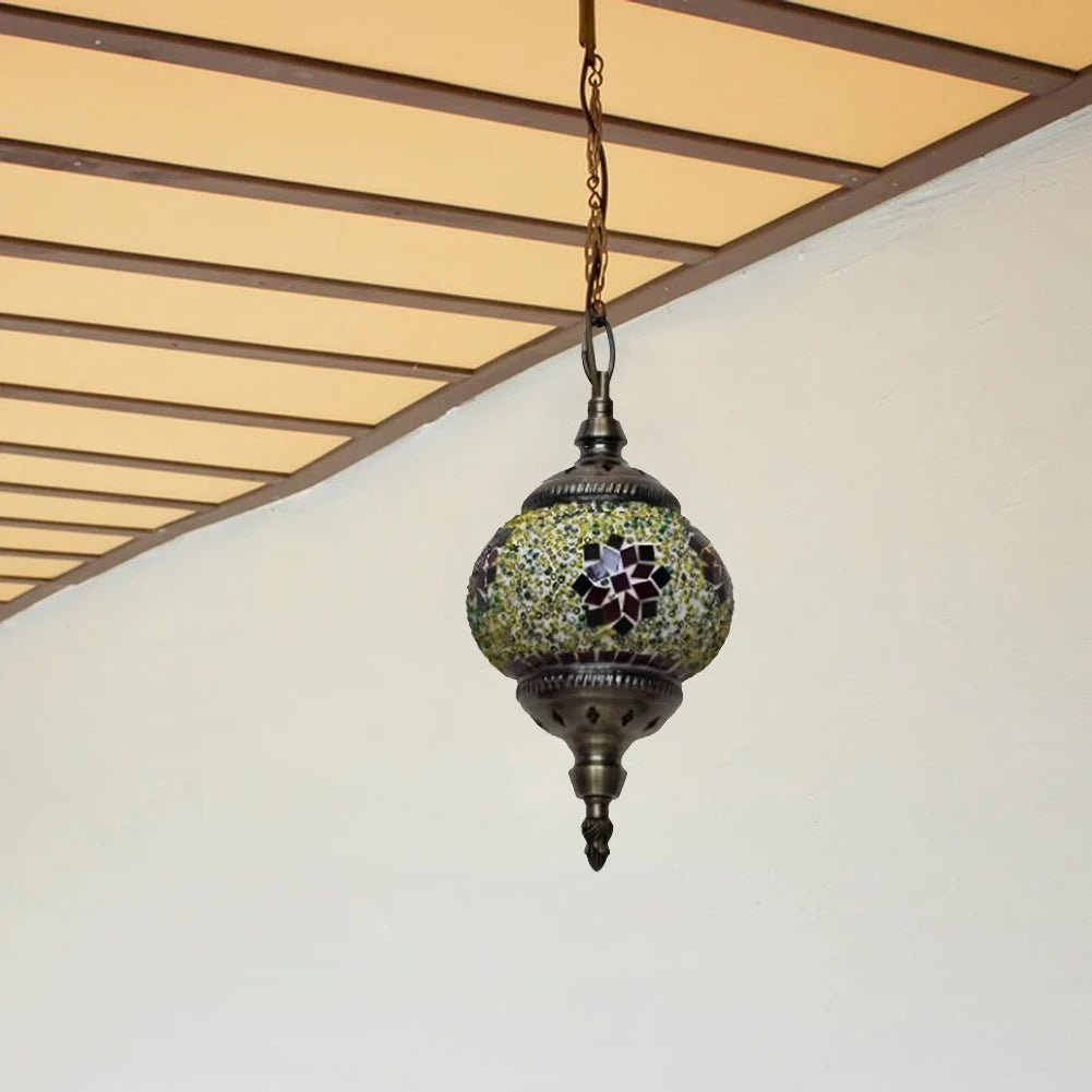 Turkish Moroccan Mosaic Hanging Ceiling Lamp E27 Decorative Glass