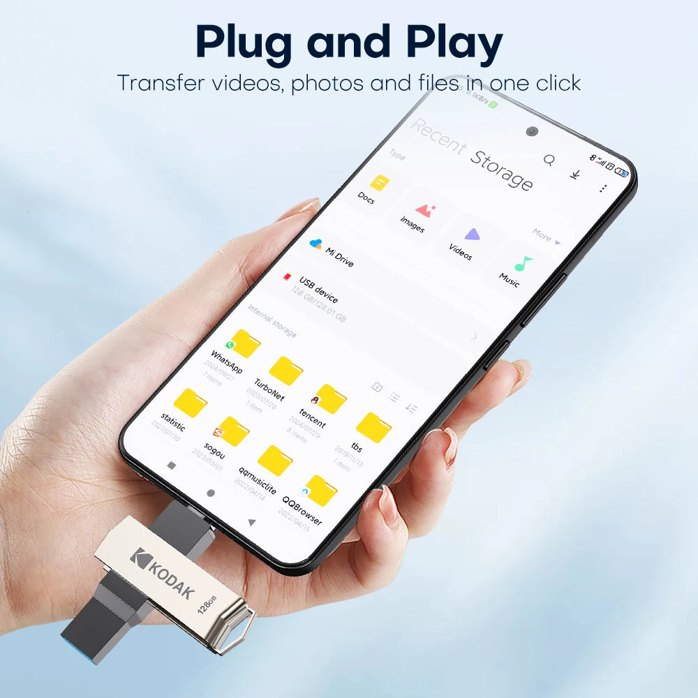 Original Kodak Type C Pendrive USB3.2 Metal USB Flash Drive 128GB 64GB 32GB HDD 2 in 1 U-disk for Keys Smartphone Laptop Desktop Zpaxo