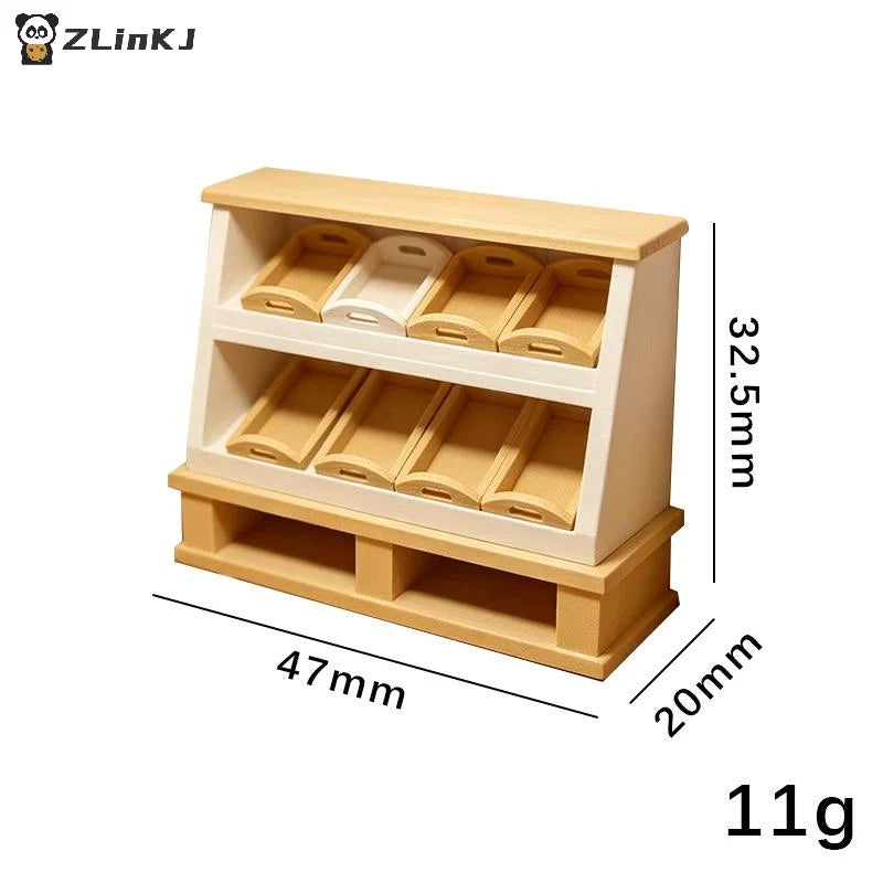 Mini Bread Rack Cupboard Storage Shelf Model 1 12 Dollhouse Miniature Zpaxo