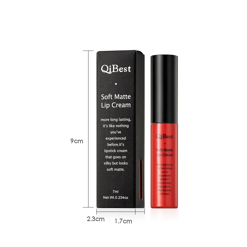QIbest matte non-stick cup non-fading lip gloss, matte liquid lipstick Zpaxo