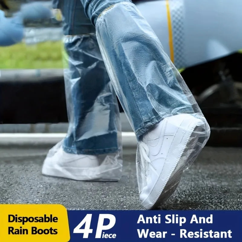 Disposable Rain Boot Covers Durable Slip-resistant Shoe Protectors