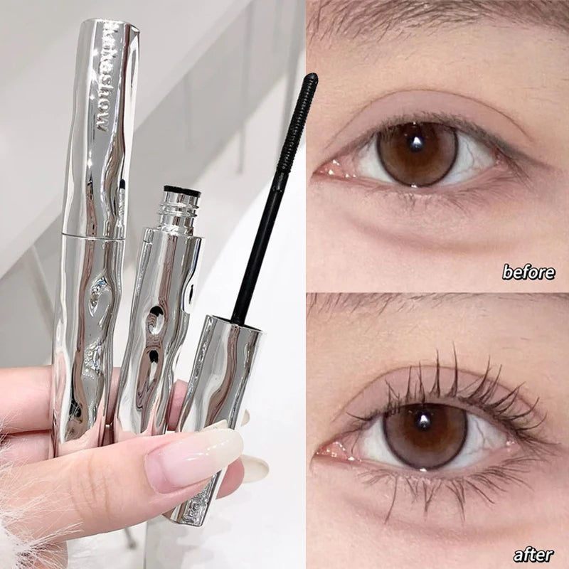 Silver Silk Fiber Matte Mascara Ultra-fine Brush Lengthens Eyelashes