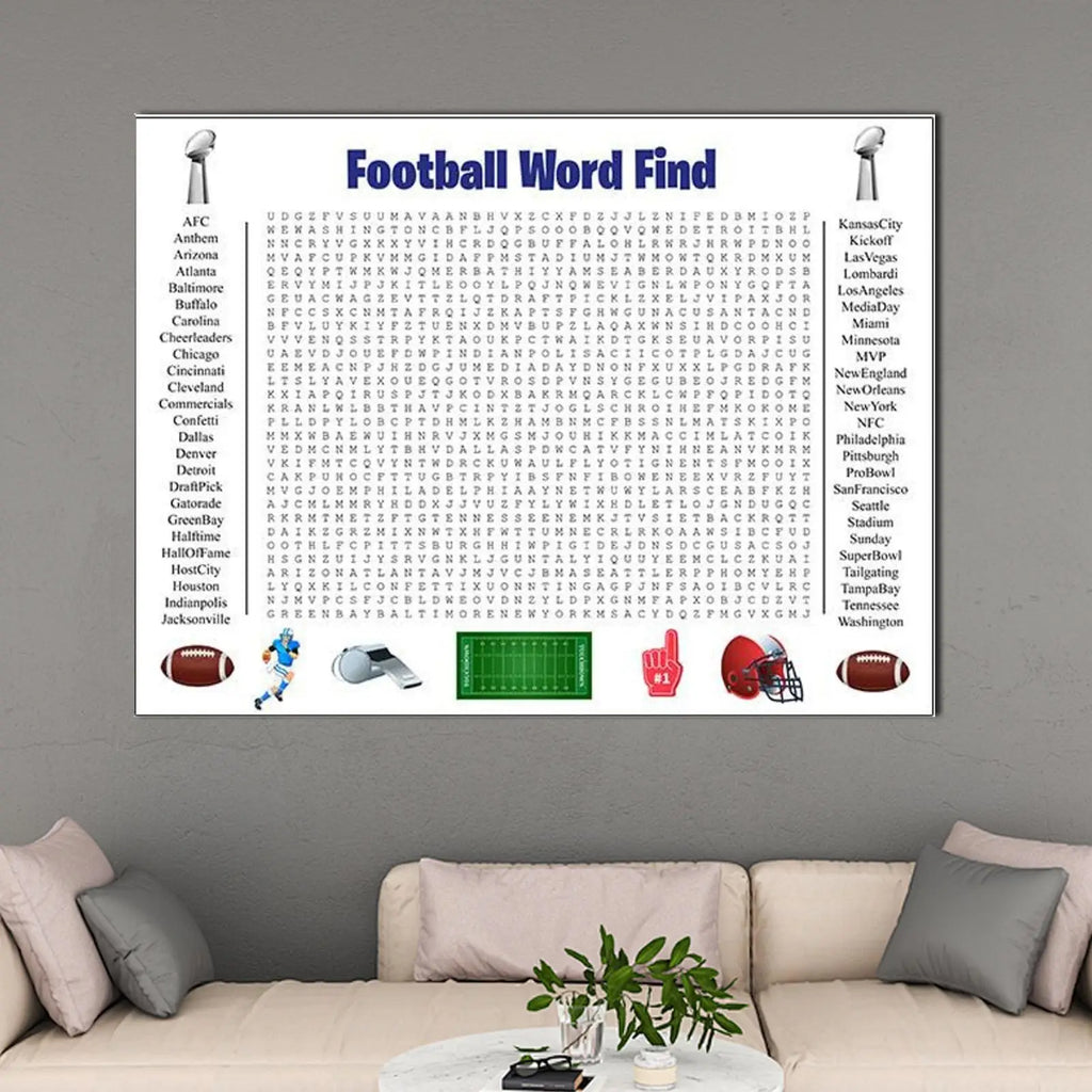 Christmas Word Search Poster Holiday Fun Family Activity Boys Girls