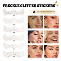 6pcs Hot Stamping Freckles Makeup Patches Waterproof Freckles Stickers Tattoo Glitter Bright Face Art Tattoo Sticker Gold Spot Zpaxo A