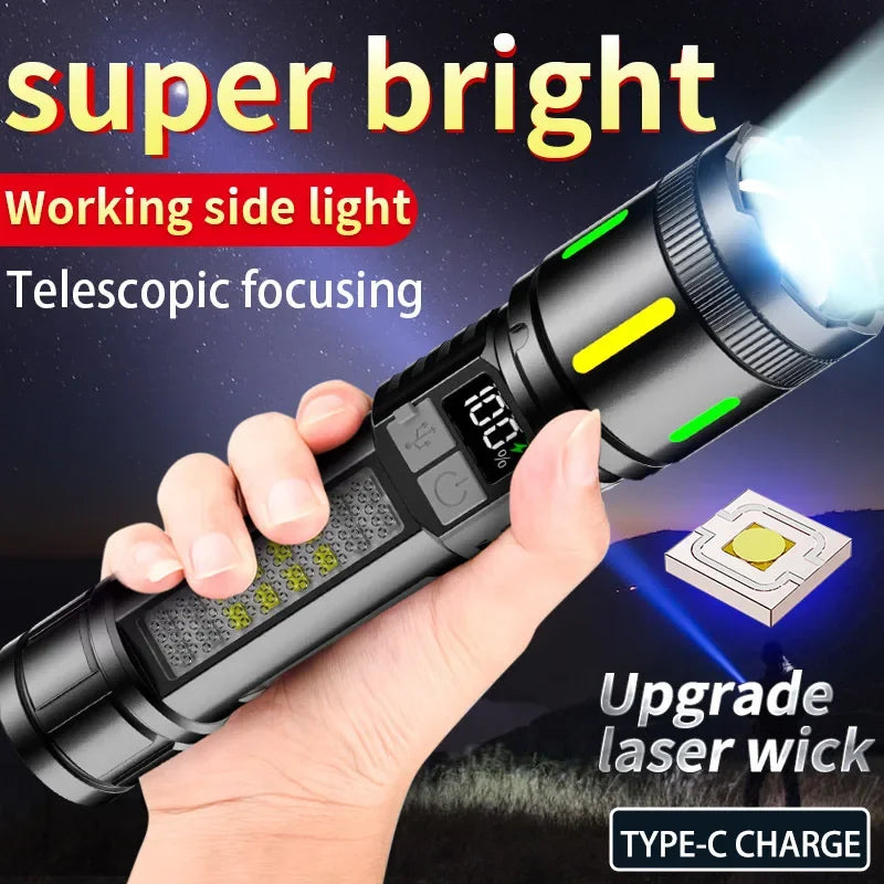POCKETMAN 3800 Lumen Zoomable LED Flashlight – Type-C USB Rechargeable