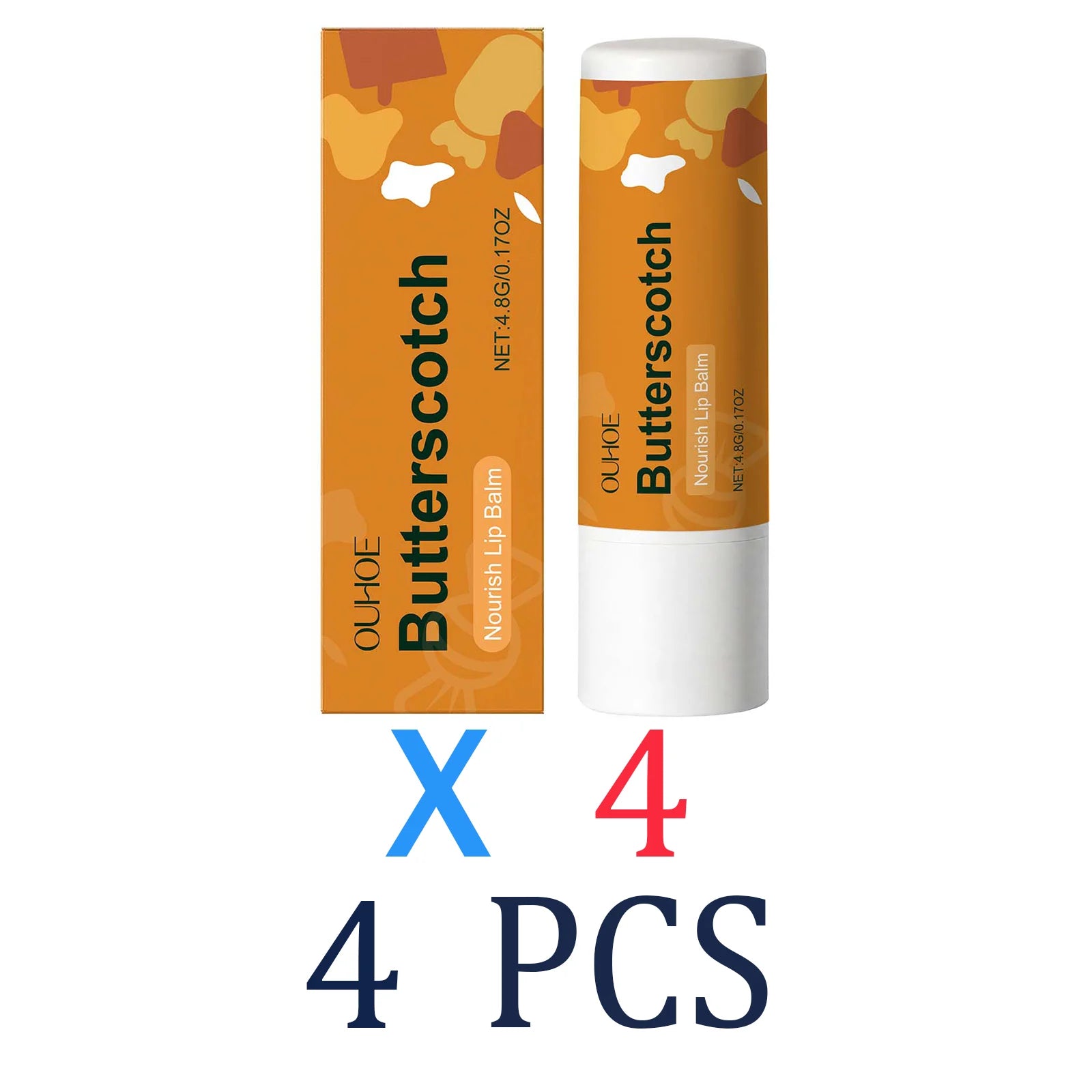 Caramel Milk Flavor Lip Balm Moisturizing Lip Care Hydrating Balm for Dry Chapped Lips Long Lasting Moisture Velvety Smooth Zpaxo 4 Pcs
