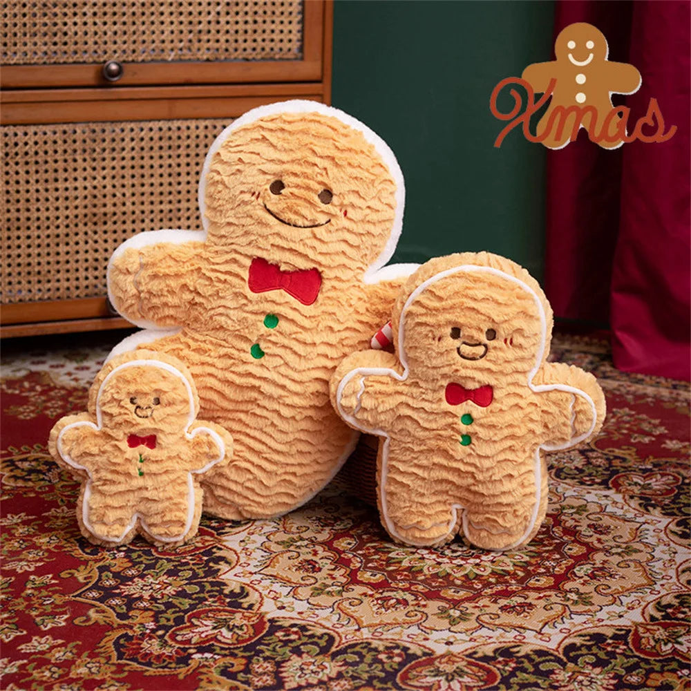 Christmas gift gingerbread man holiday gift box Christmas tree plush doll INS cute comfortable sofa pillow decoration cushion Zpaxo