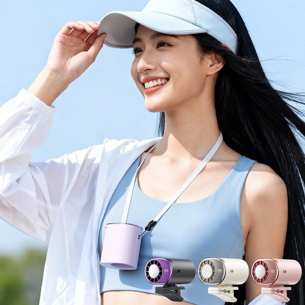 2000mAh Portable Clip Fan 199 Speeds Strong Airflow 360 Degree