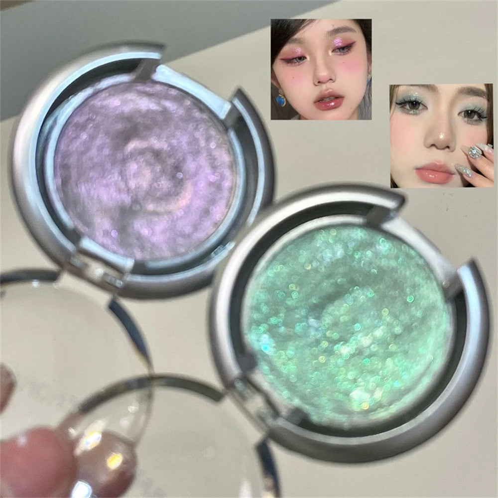 Discoloration Diamond Glitter Monochrome Eyeshadow Palette Pearl Zpaxo