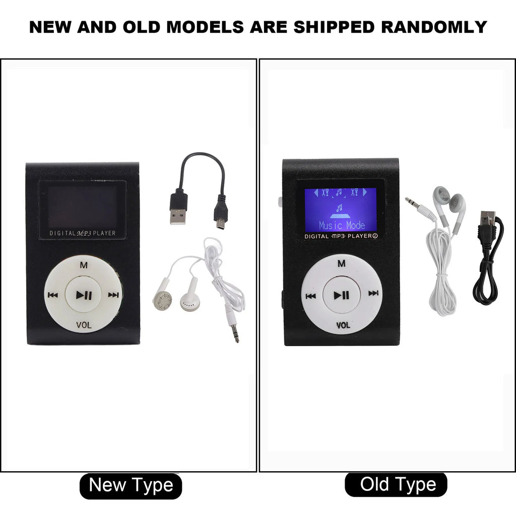 MP3 Portable Mini Music Player Sports Backclip LCD Screen Support