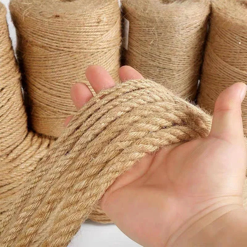 Natural Hemp Rope String for Jute Decoration, Twine for Crafts, Gift Wrapping, Jute Cord for Gardening, And Wedding Party Decor Zpaxo