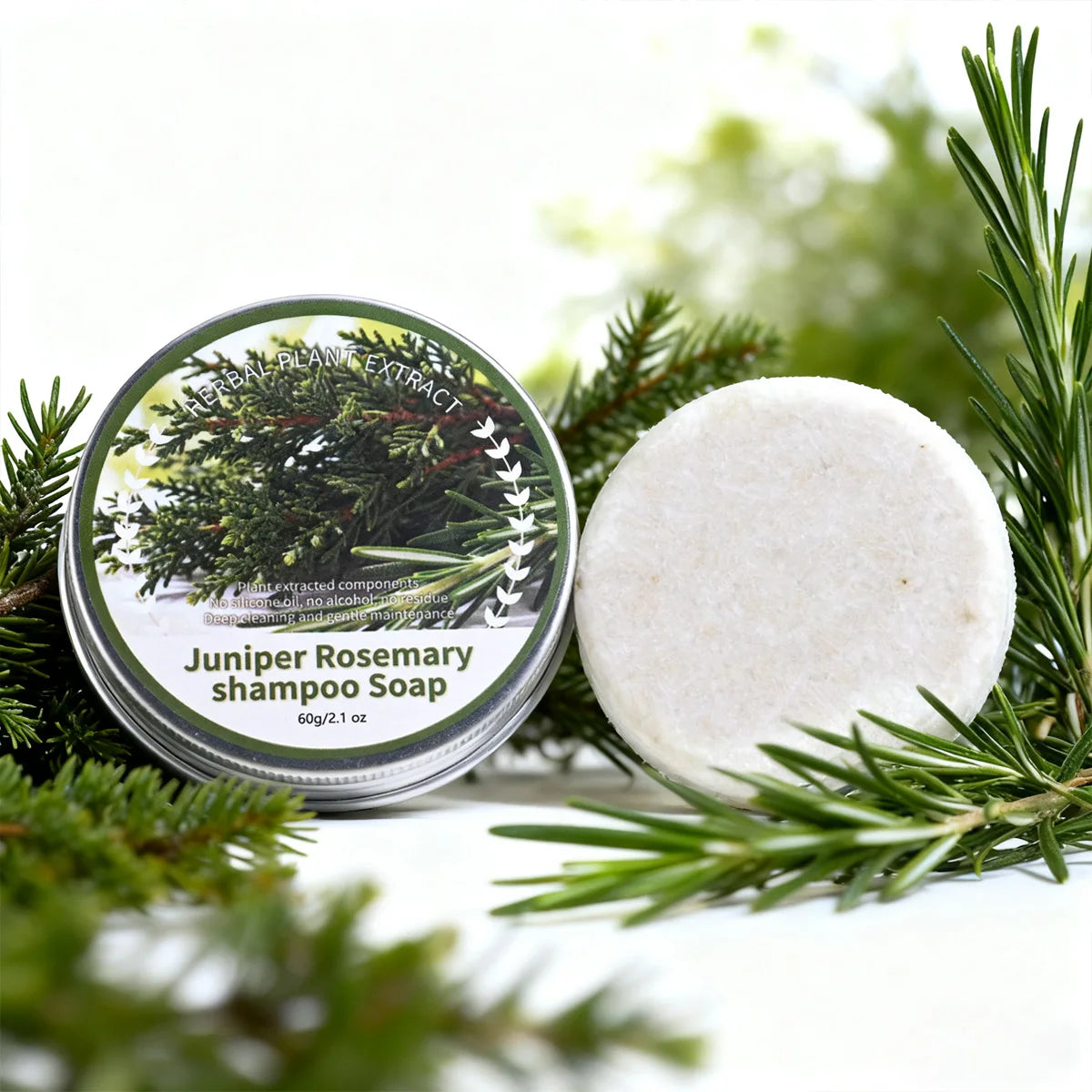 Juniper Rosemary Solid Shampoo Bar – Oil Control & Moisture 60g Solid Shampoo Bar Zpaxo